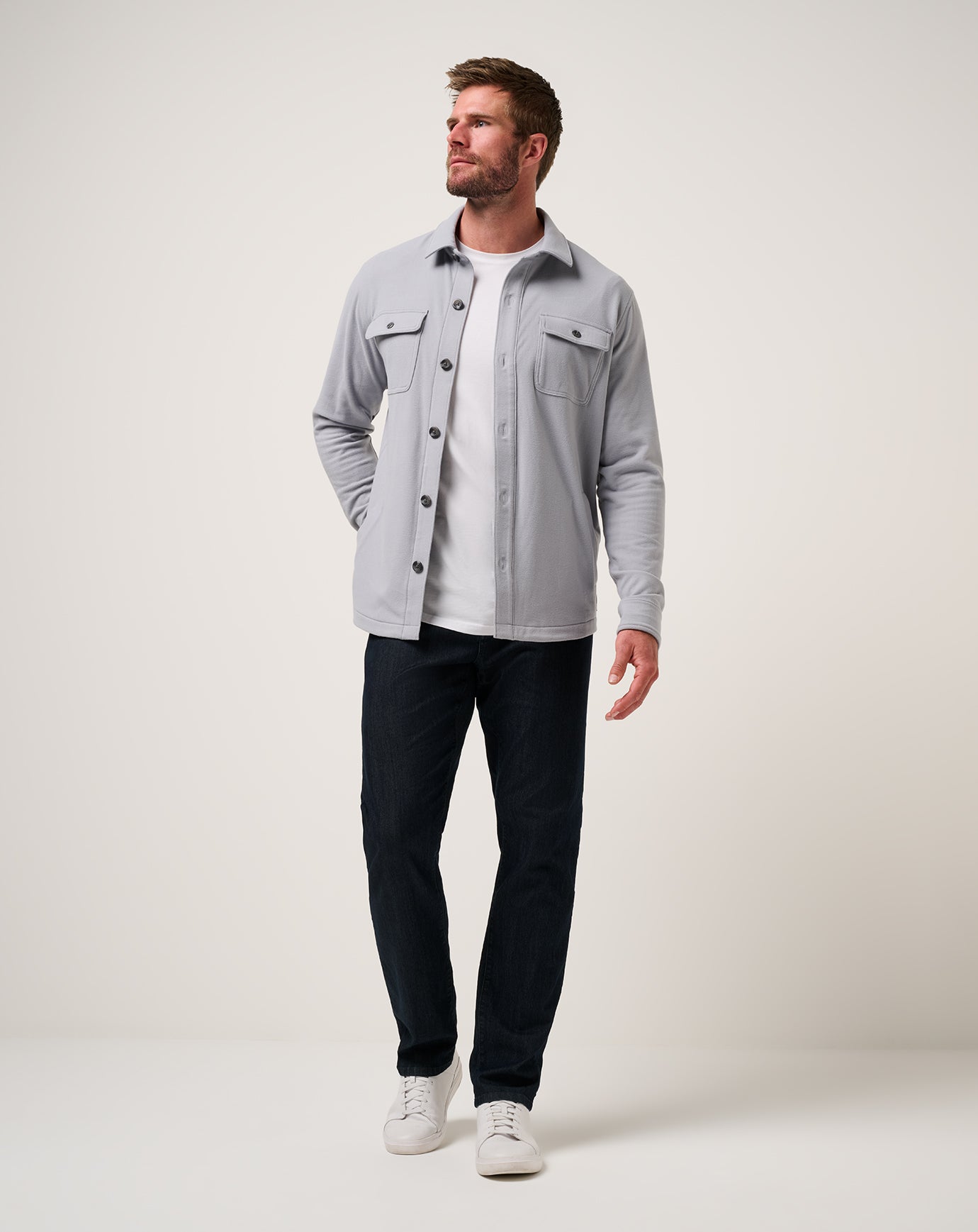 Travis Mathew Hot sale | Peak Fleece Shirt Jacket