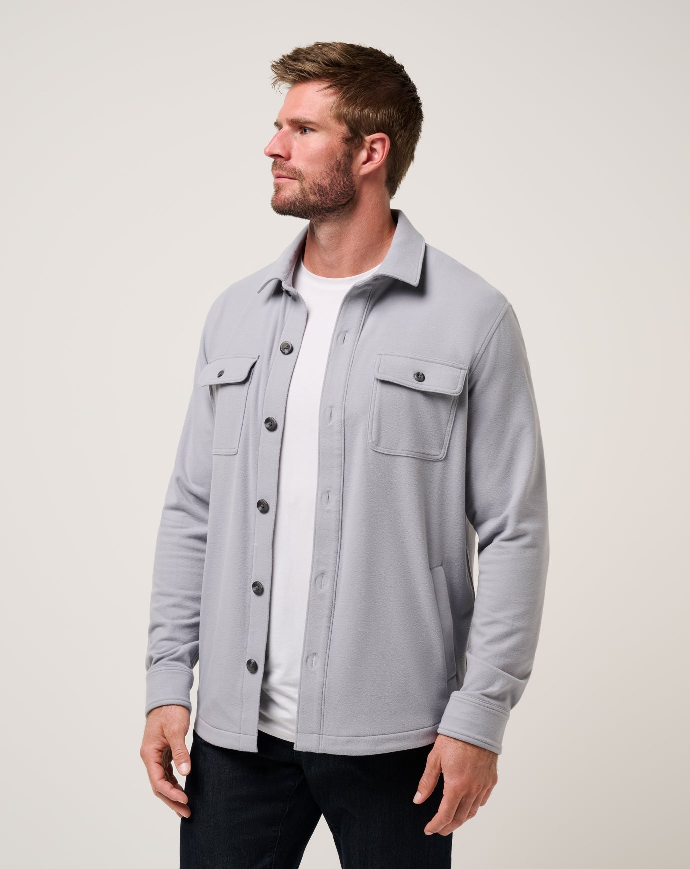 Travis Mathew Hot sale | Peak Fleece Shirt Jacket