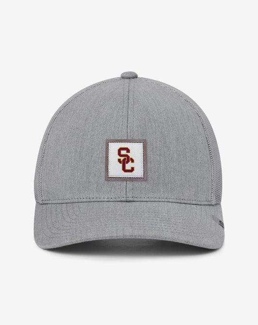 Travis Mathew Discount | USC Leather Patch Snapback Hat