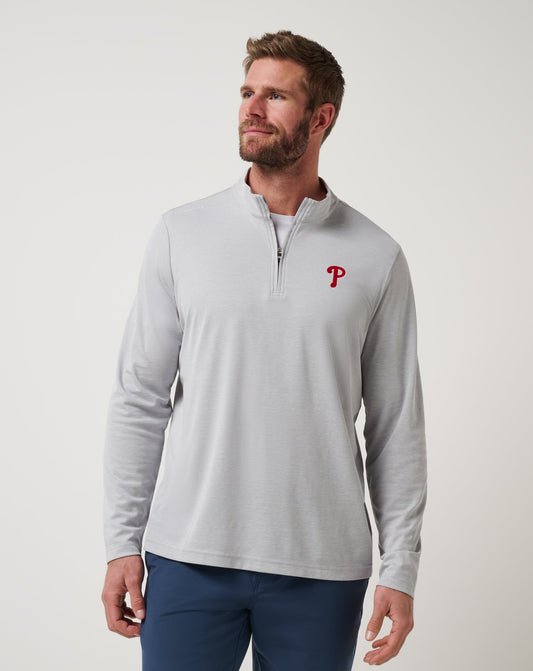 Travis Mathew For sale | Philadelphia Phillies Time To Tailgate Quarter Zip