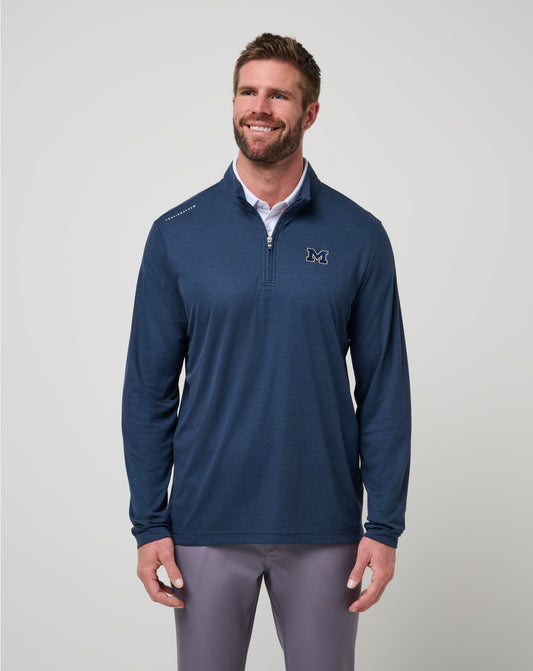 Travis Mathew Online | Michigan Time To Tailgate Quarter Zip