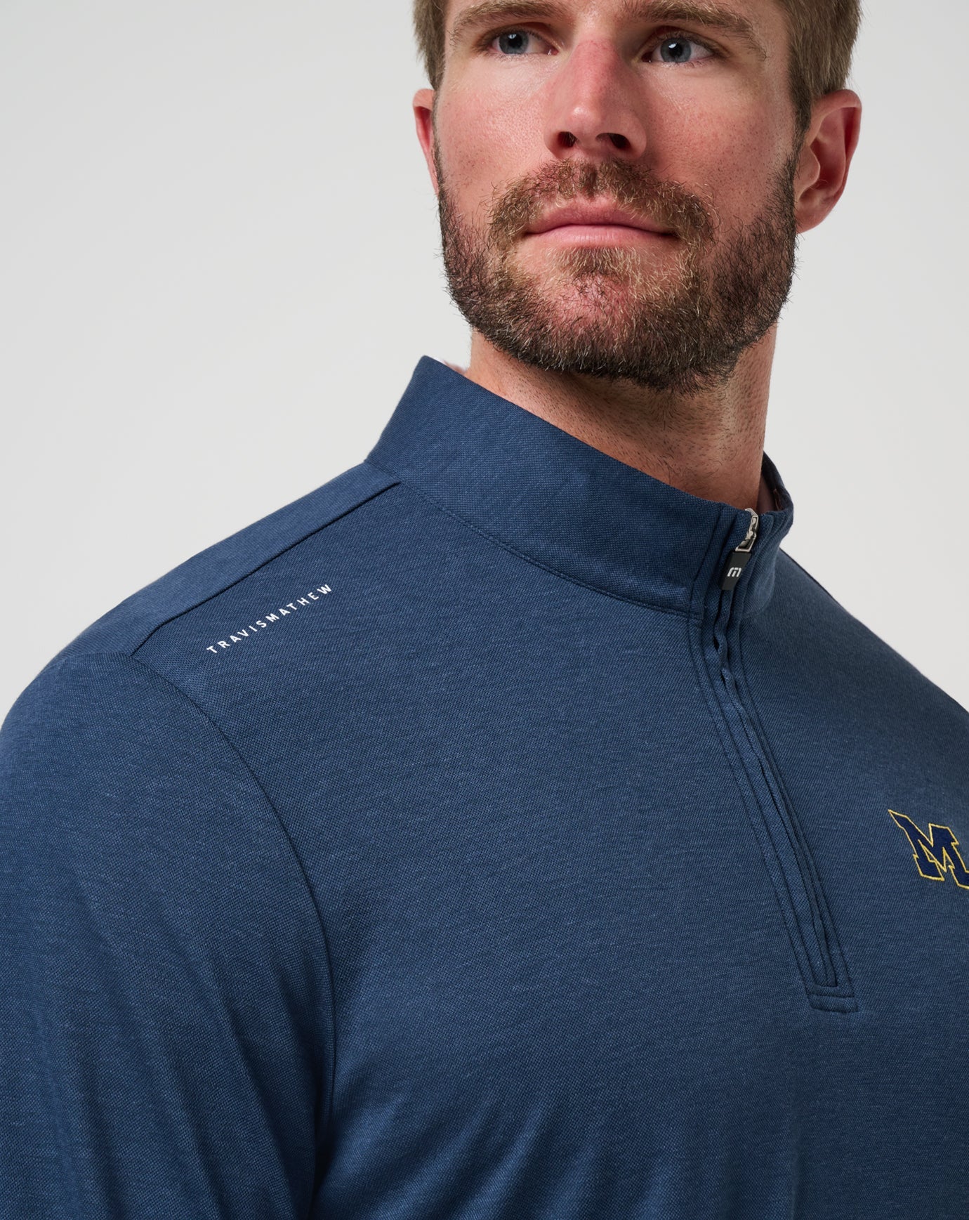 Travis Mathew Online | Michigan Time To Tailgate Quarter Zip
