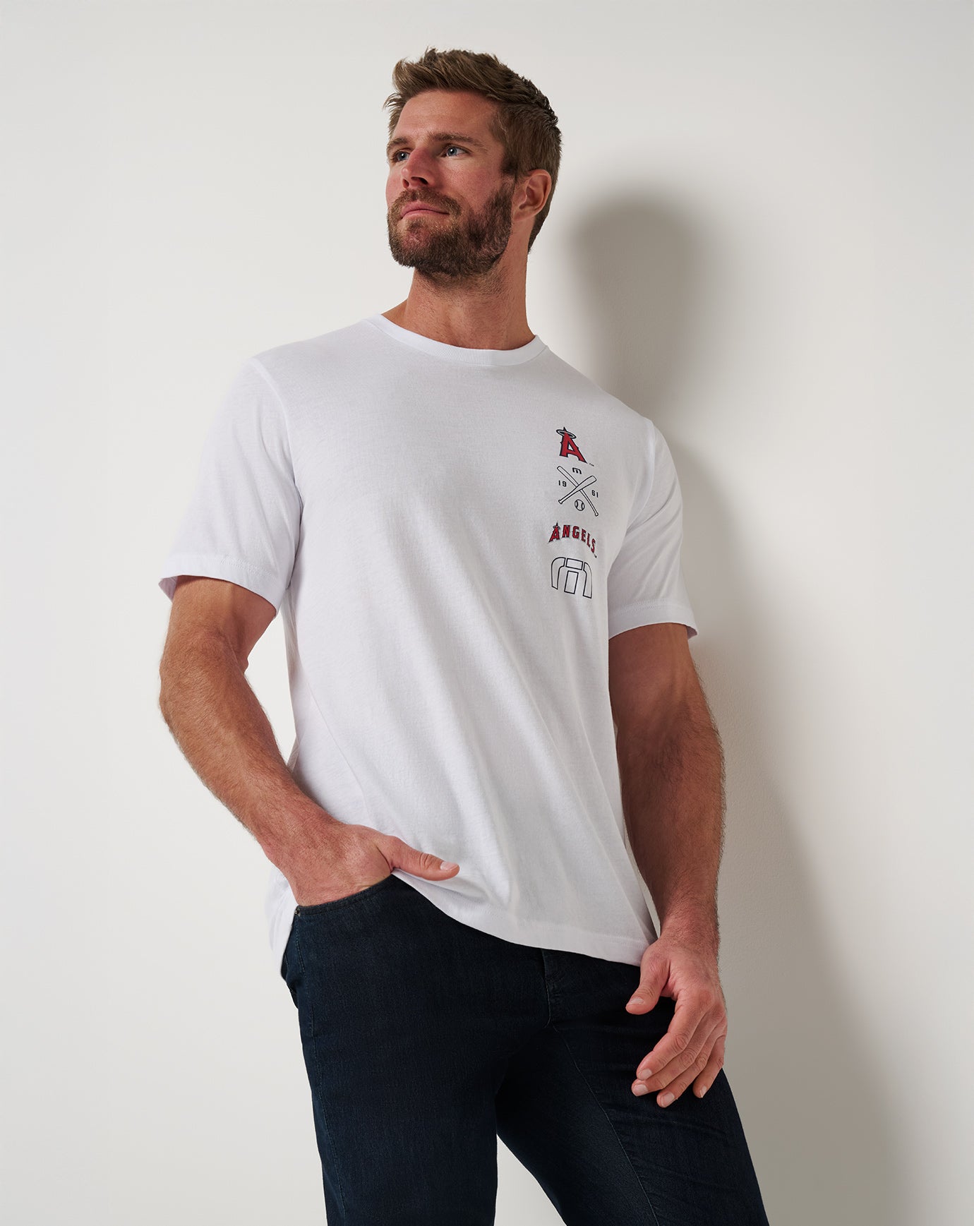 Travis Mathew Outlet | Los Angeles Angels Sunset Slam 2.0 Tee