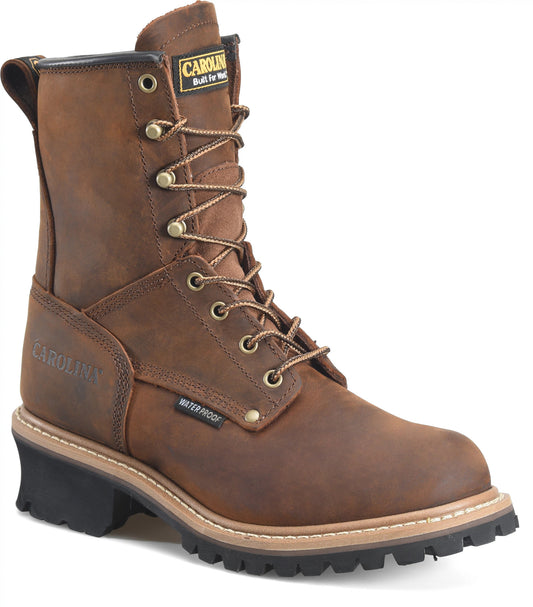 Carolina Boot Elm 8" Waterproof Logger Brown