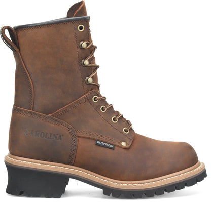 Carolina Boot Elm 8" Waterproof Logger Brown