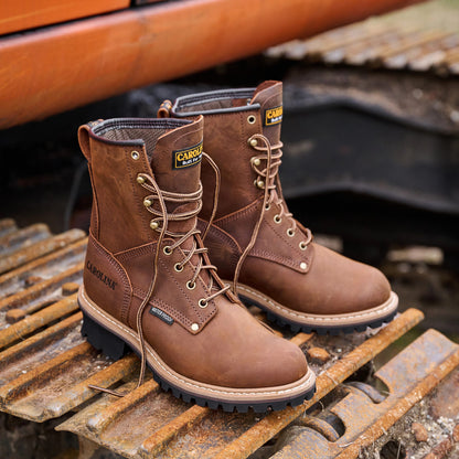 Carolina Boot Elm 8" Waterproof Logger Brown