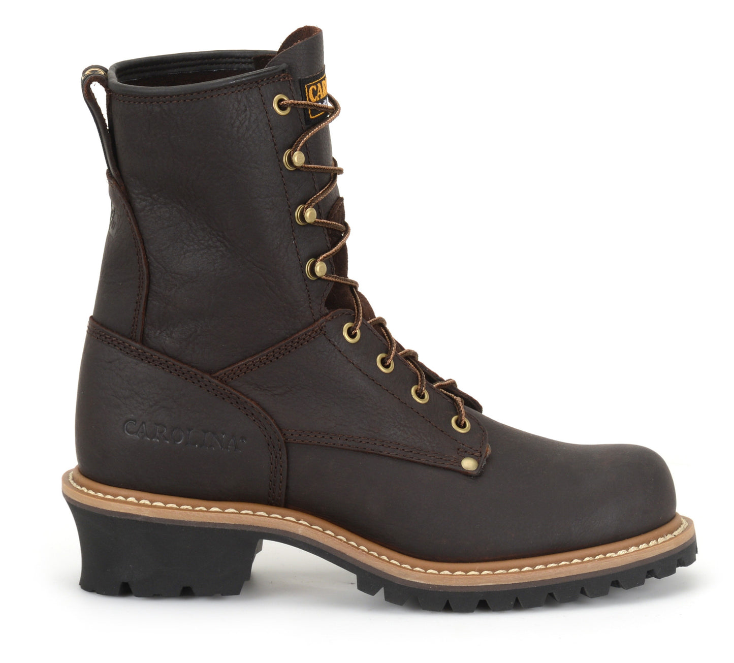 Carolina Boot Elm 8" Steel Toe Logger Medium Brown