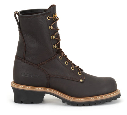 Carolina Boot Elm 8" Steel Toe Logger Medium Brown