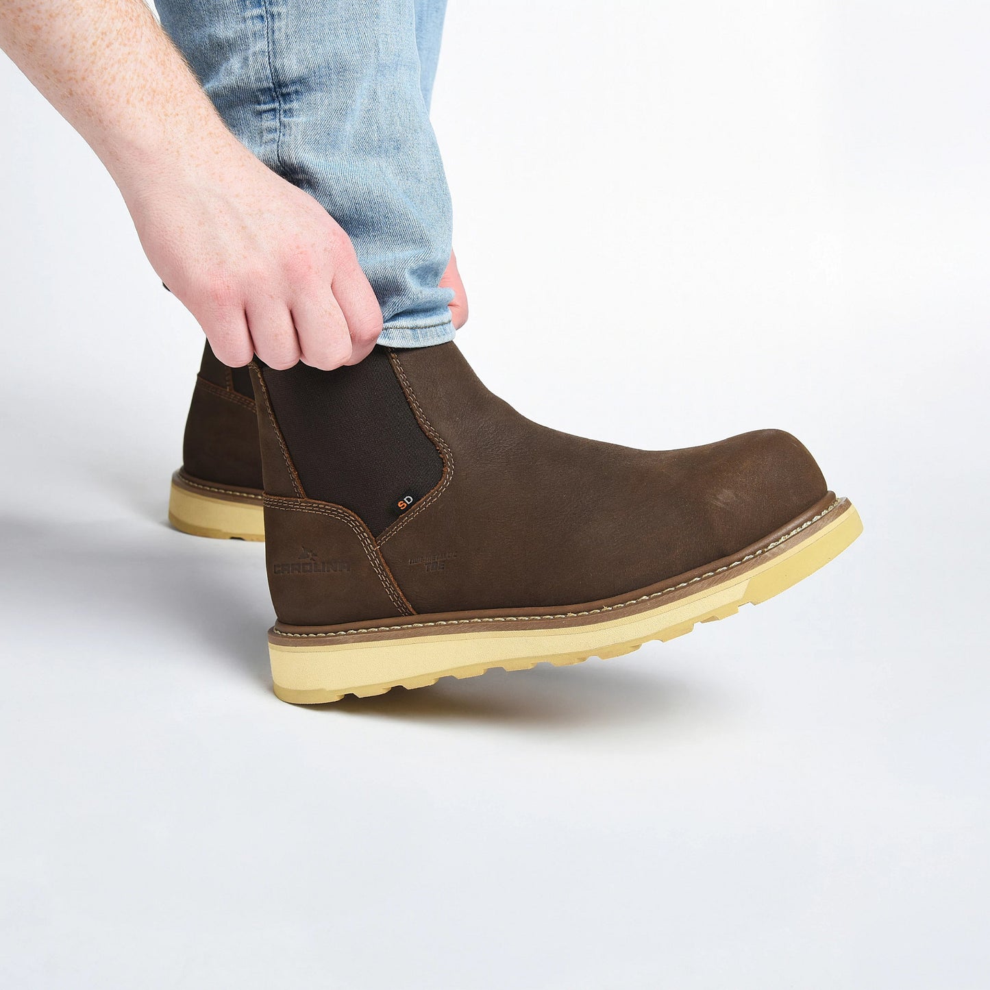 Carolina Boot Gruntz 6" Comp Toe Chelsea Brown