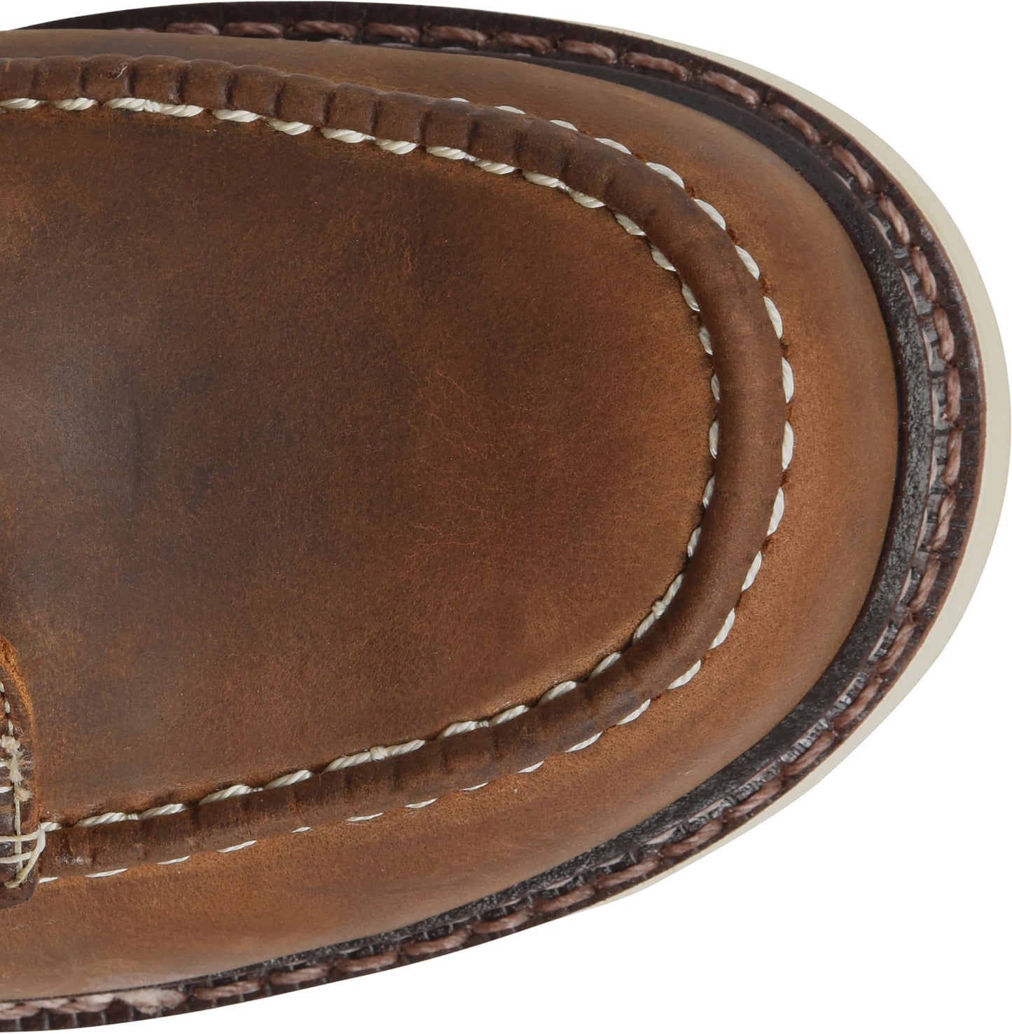 Carolina Boot Amp 8" Steel Toe Moc Toe Wedge Work Boot Dark Brown