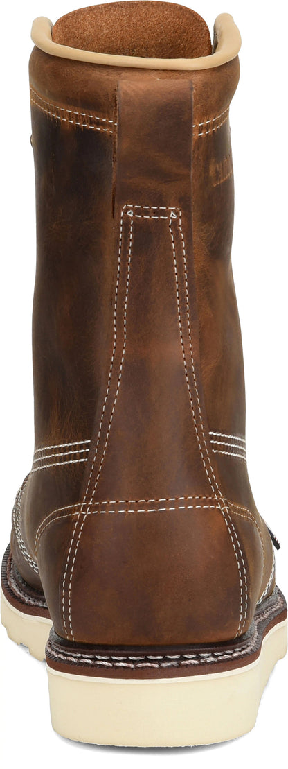Carolina Boot Amp 8" Steel Toe Moc Toe Wedge Work Boot Dark Brown