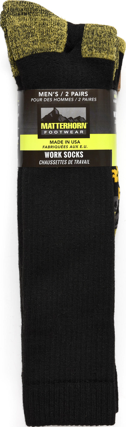 Carolina Boot Matterhorn Work Socks Black