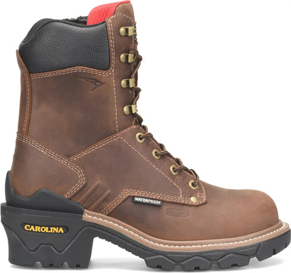 Carolina Boot Cardinal 8" Side-Zip Composite Toe Logger Dark Brown