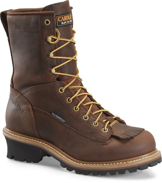 Carolina Boot Spruce 8" Steel Toe Waterproof Logger Brown
