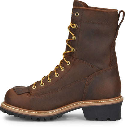 Carolina Boot Spruce 8" Steel Toe Waterproof Logger Brown