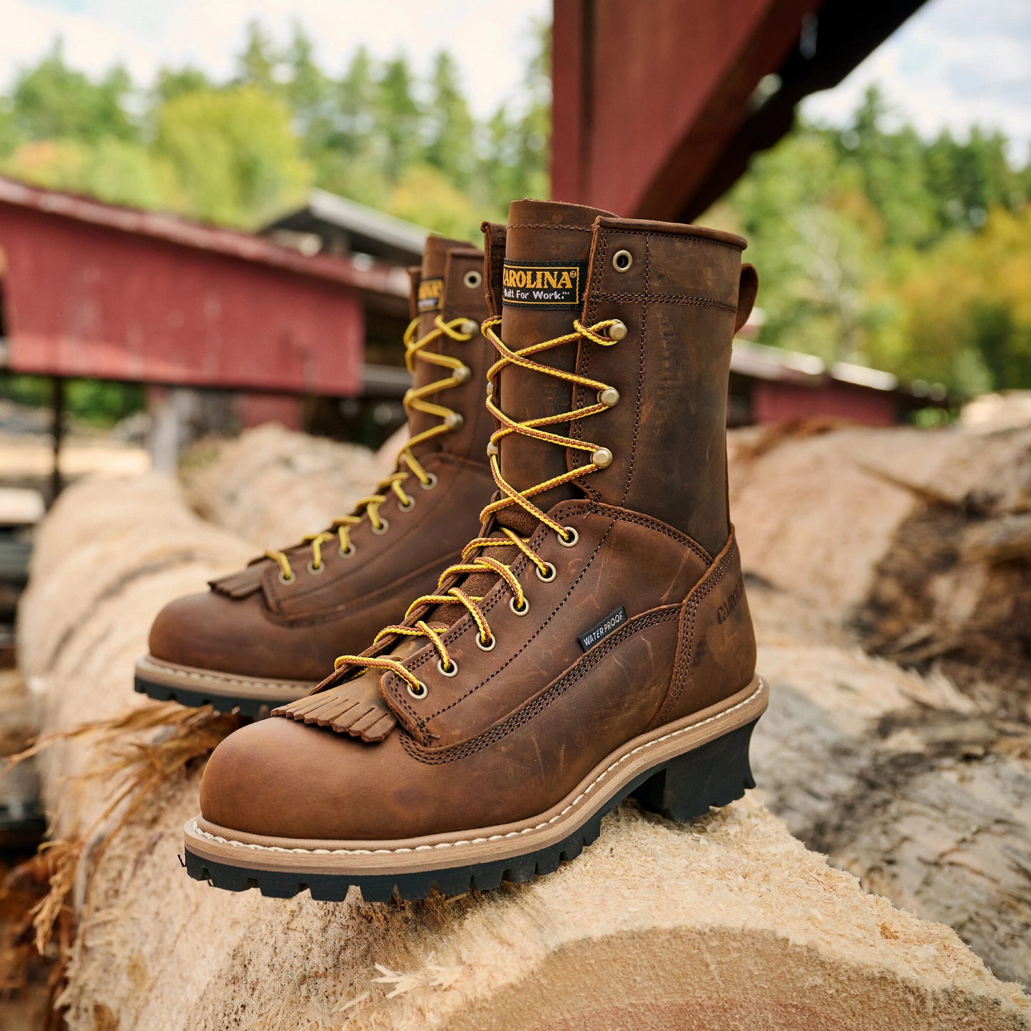 Carolina Boot Spruce 8" Steel Toe Waterproof Logger Brown