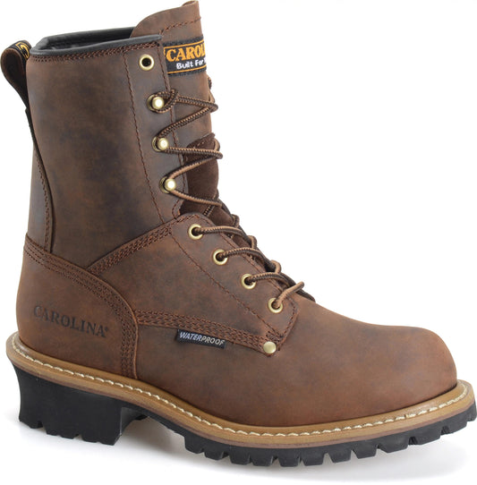Carolina Boot Elm 8" Steel Toe Waterproof Logger Brown