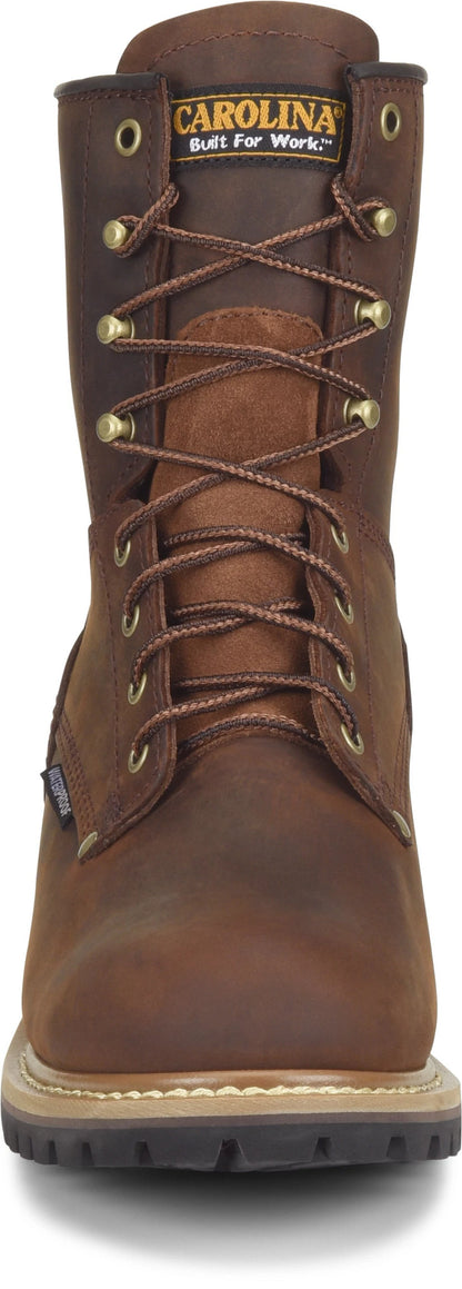 Carolina Boot Elm 8" Steel Toe Waterproof Logger Brown