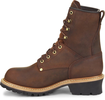 Carolina Boot Elm 8" Steel Toe Waterproof Logger Brown