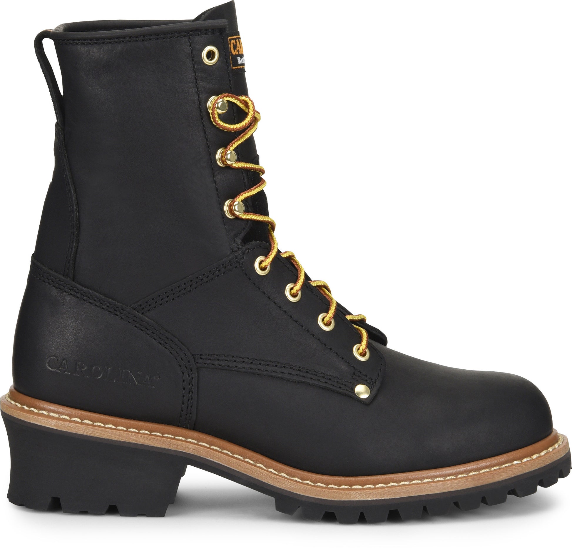 Carolina Boot Elm 8" Steel Toe Unlined Logger Black