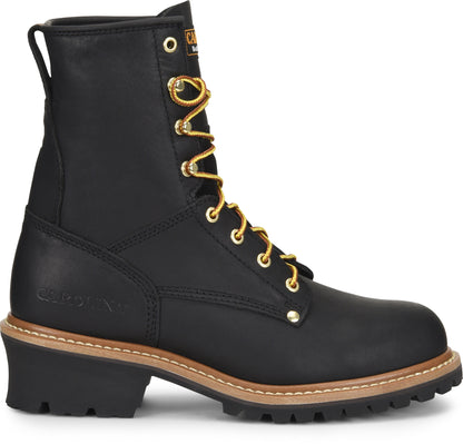 Carolina Boot Elm 8" Steel Toe Unlined Logger Black