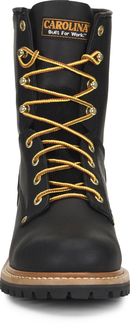 Carolina Boot Elm 8" Steel Toe Unlined Logger Black