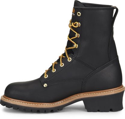 Carolina Boot Elm 8" Steel Toe Unlined Logger Black