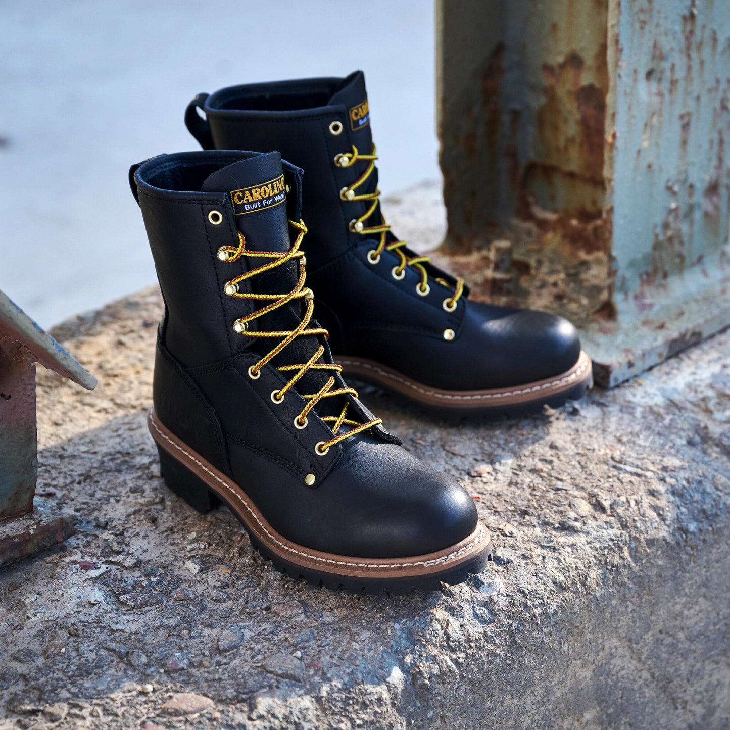 Carolina Boot Elm 8" Steel Toe Unlined Logger Black