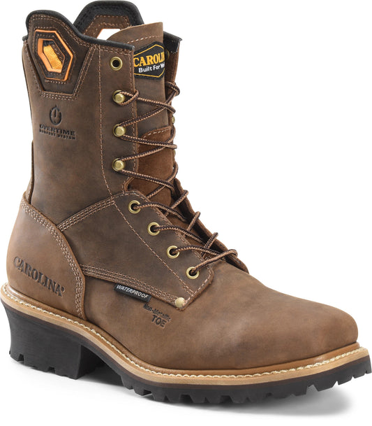Carolina Boot Coppice Comp Toe Square Toe Logger Dark Brown