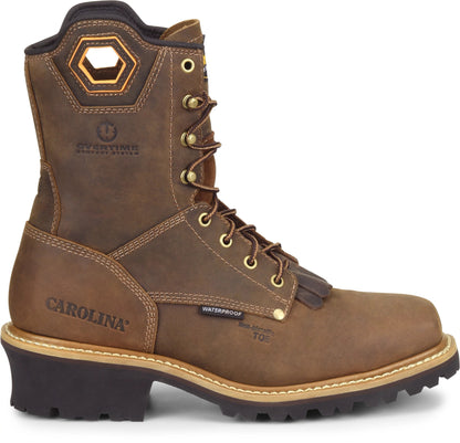 Carolina Boot Coppice Comp Toe Square Toe Logger Dark Brown