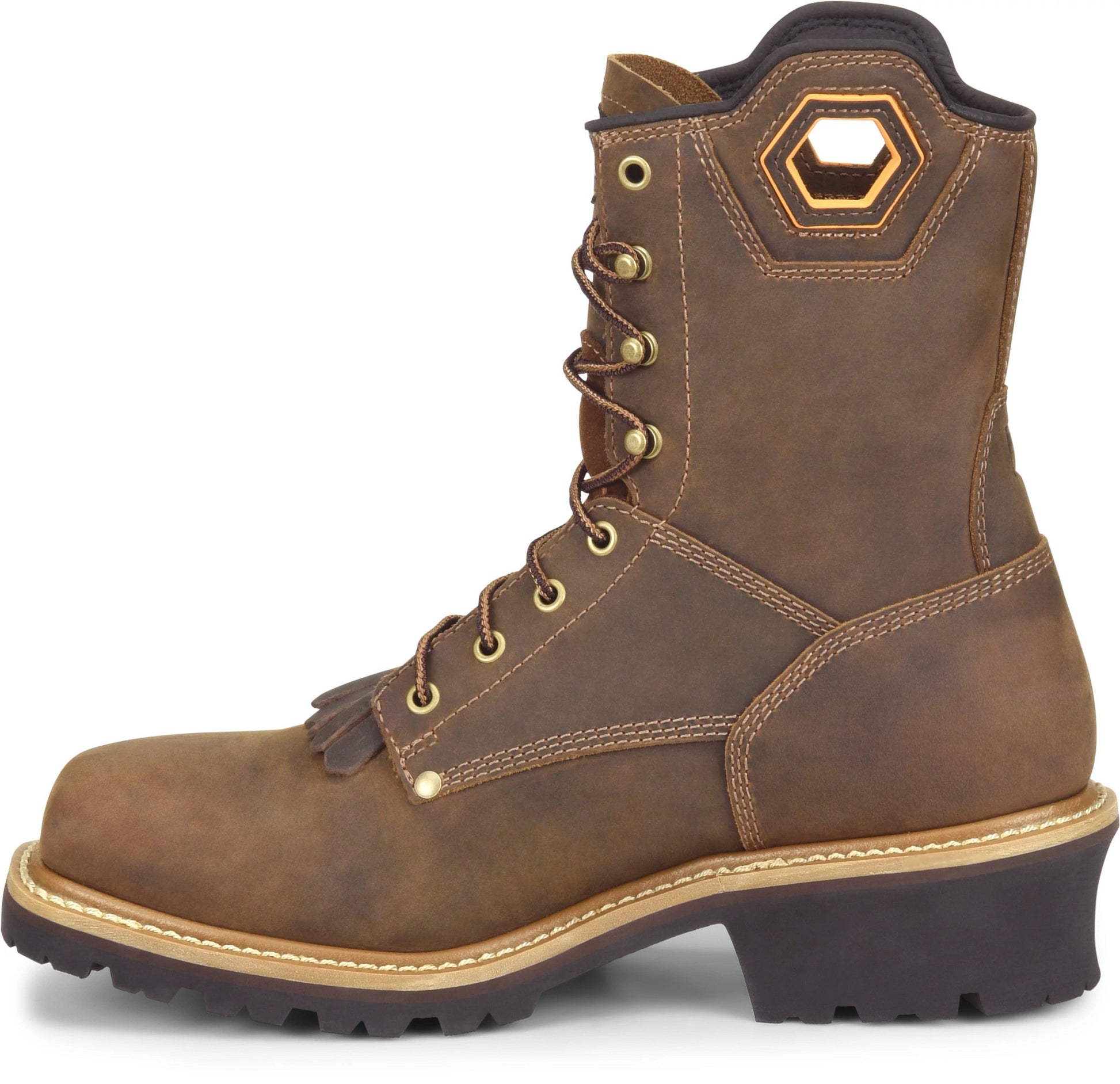 Carolina Boot Coppice Comp Toe Square Toe Logger Dark Brown