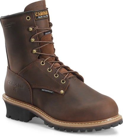 Carolina Boot Elm 8" Internal Met Guard Steel Toe Insulated Waterproof Work Boot Brown