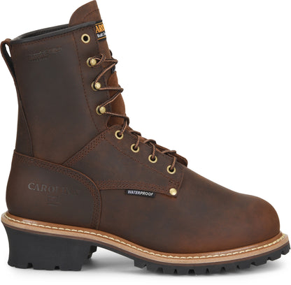 Carolina Boot Elm 8" Internal Met Guard Steel Toe Insulated Waterproof Work Boot Brown
