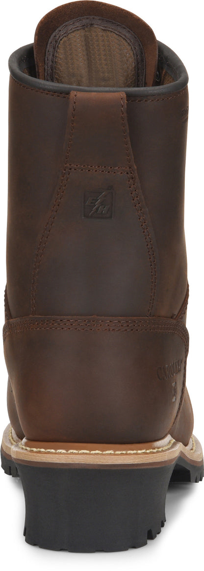 Carolina Boot Elm 8" Internal Met Guard Steel Toe Insulated Waterproof Work Boot Brown