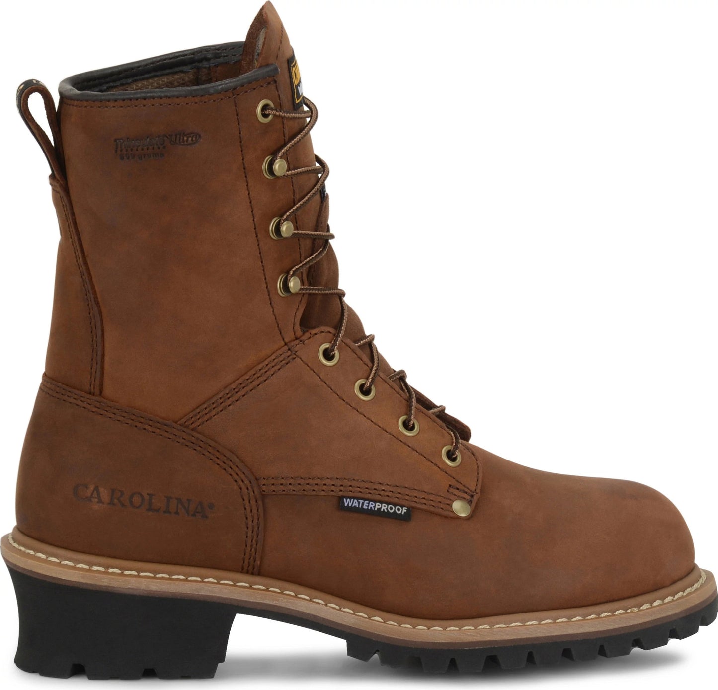 Carolina Boot Elm 8" Steel Toe Insulated Waterproof Logger Brown