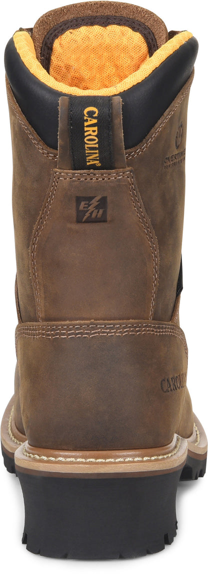 Carolina Boot Driller 8" Composite Toe Waterproof Logger Dark Brown