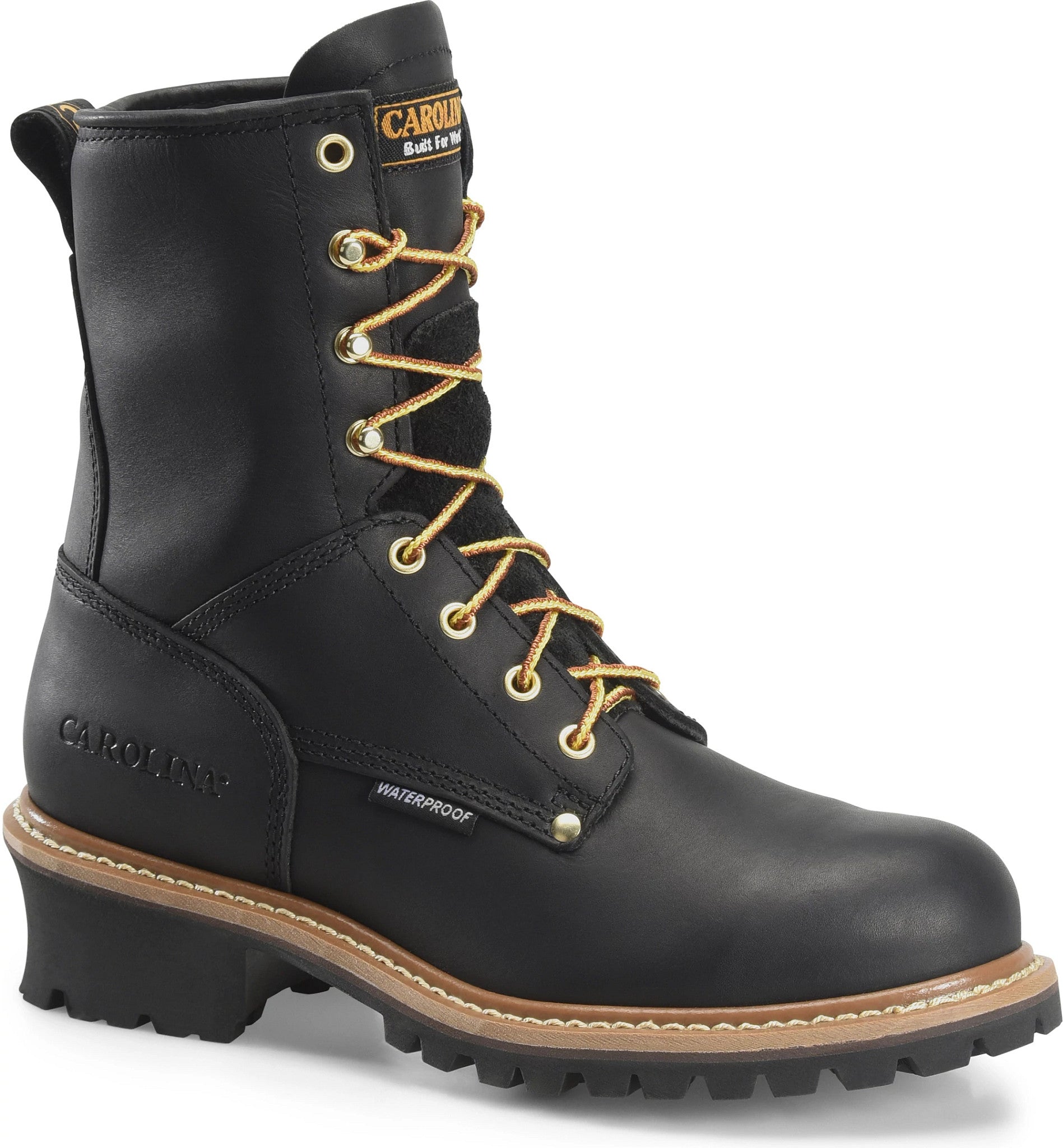 Carolina Boot Elm 8" Steel Toe Waterproof Logger Black
