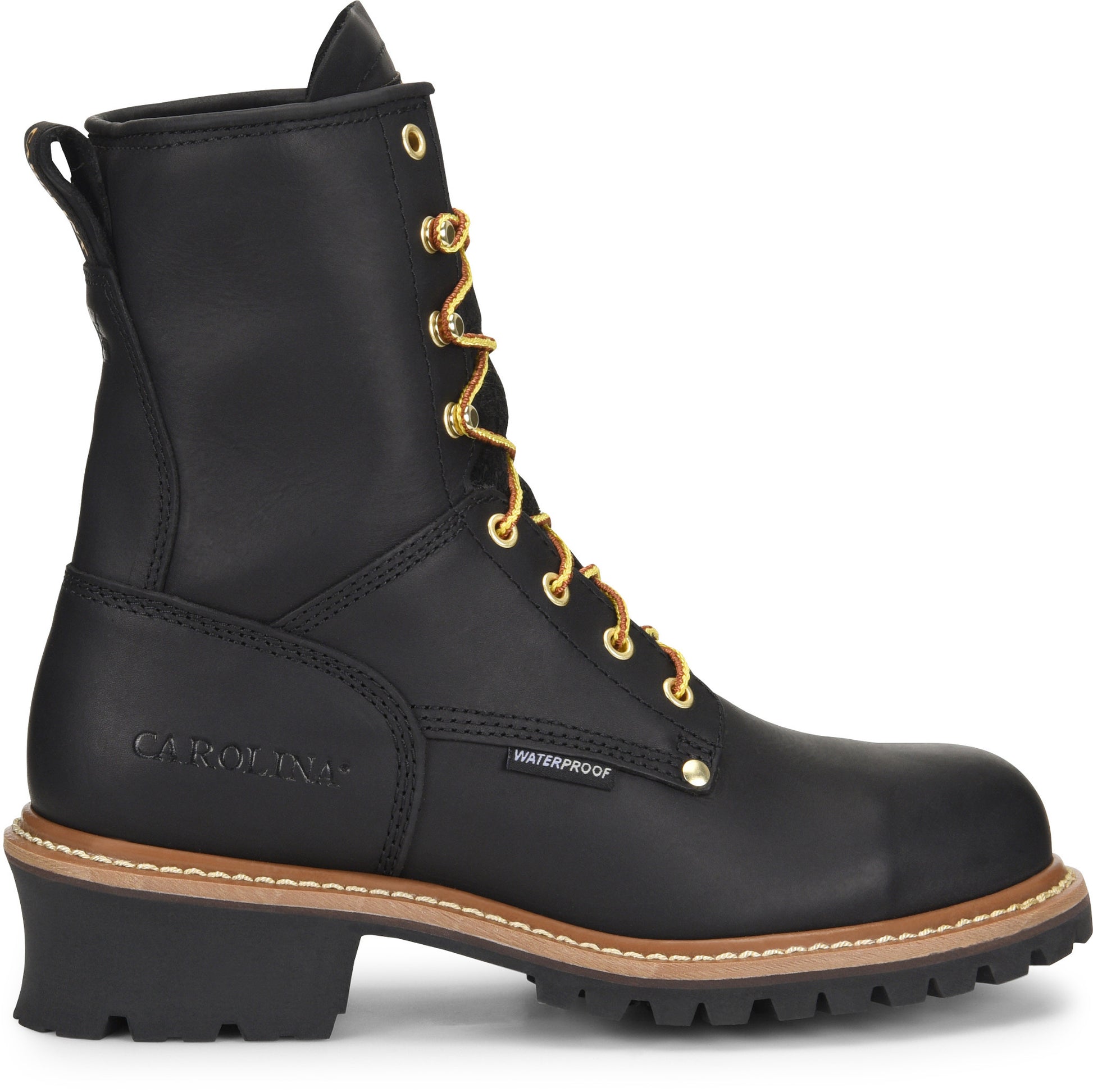 Carolina Boot Elm 8" Steel Toe Waterproof Logger Black