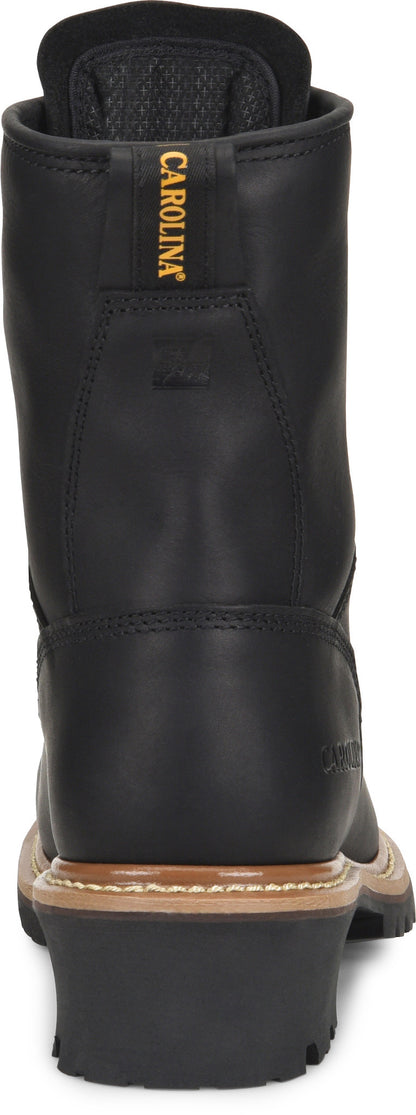 Carolina Boot Elm 8" Steel Toe Waterproof Logger Black
