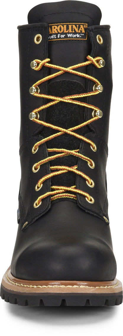 Carolina Boot Elm 8" Steel Toe Waterproof Logger Black