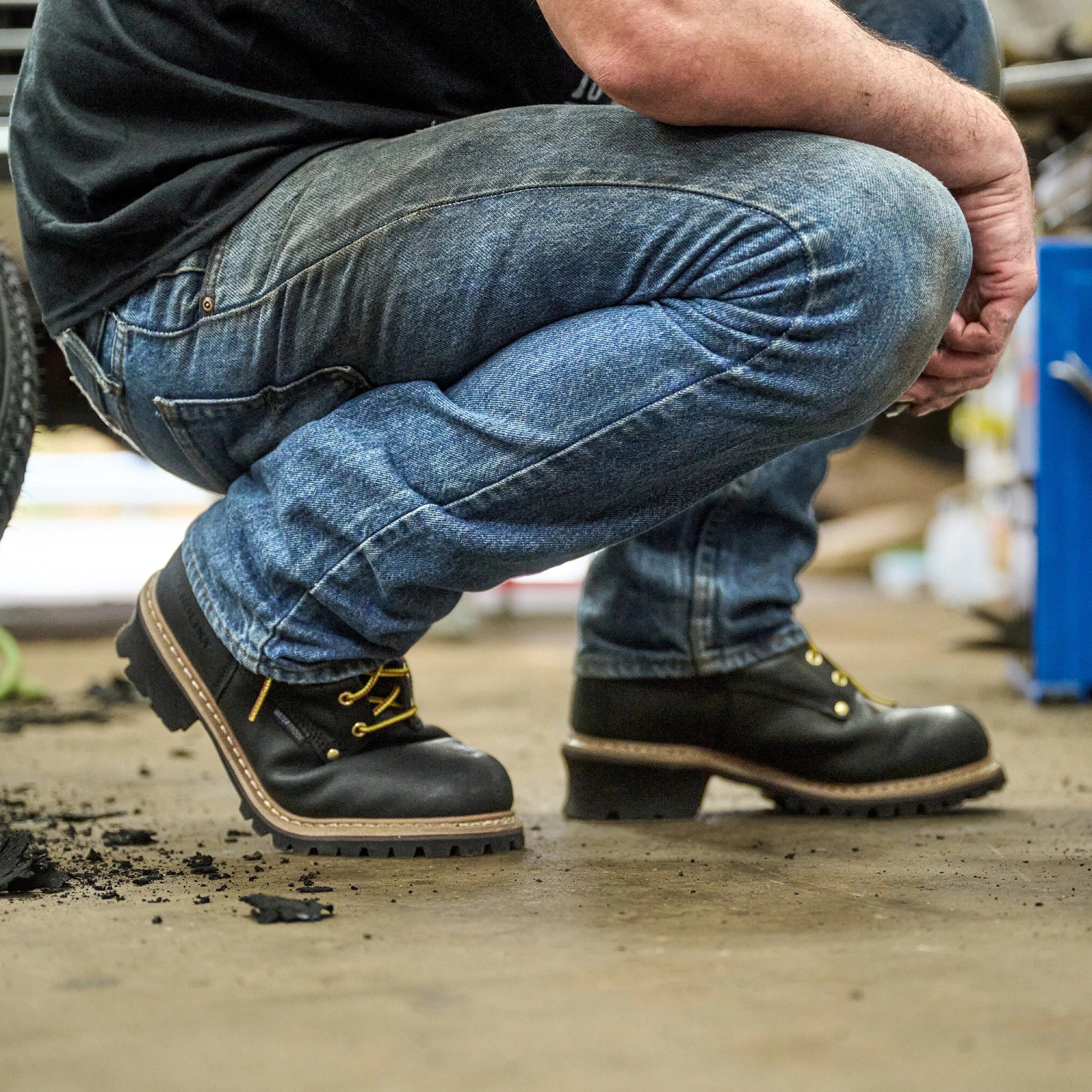 Carolina Boot Elm 8" Steel Toe Waterproof Logger Black