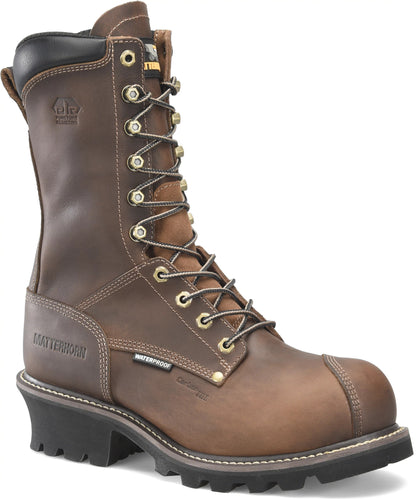 Carolina Boot Matterhorn Arc 10" Logger Composite Toe Waterproof Logger Dark Brown