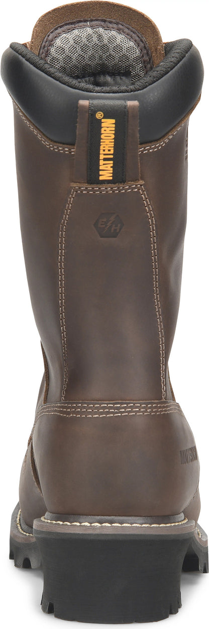 Carolina Boot Matterhorn Arc 10" Logger Composite Toe Waterproof Logger Dark Brown