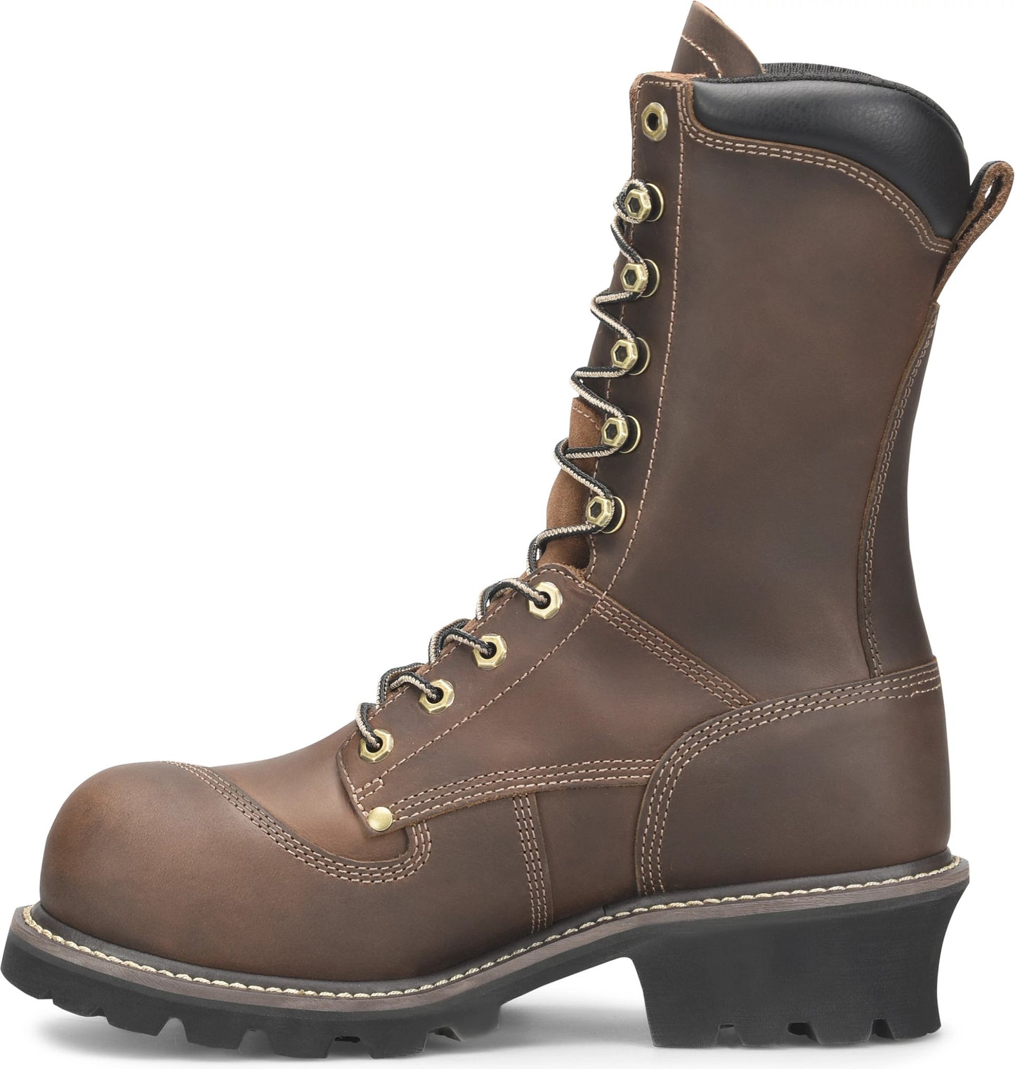 Carolina Boot Matterhorn Arc 10" Logger Composite Toe Waterproof Logger Dark Brown