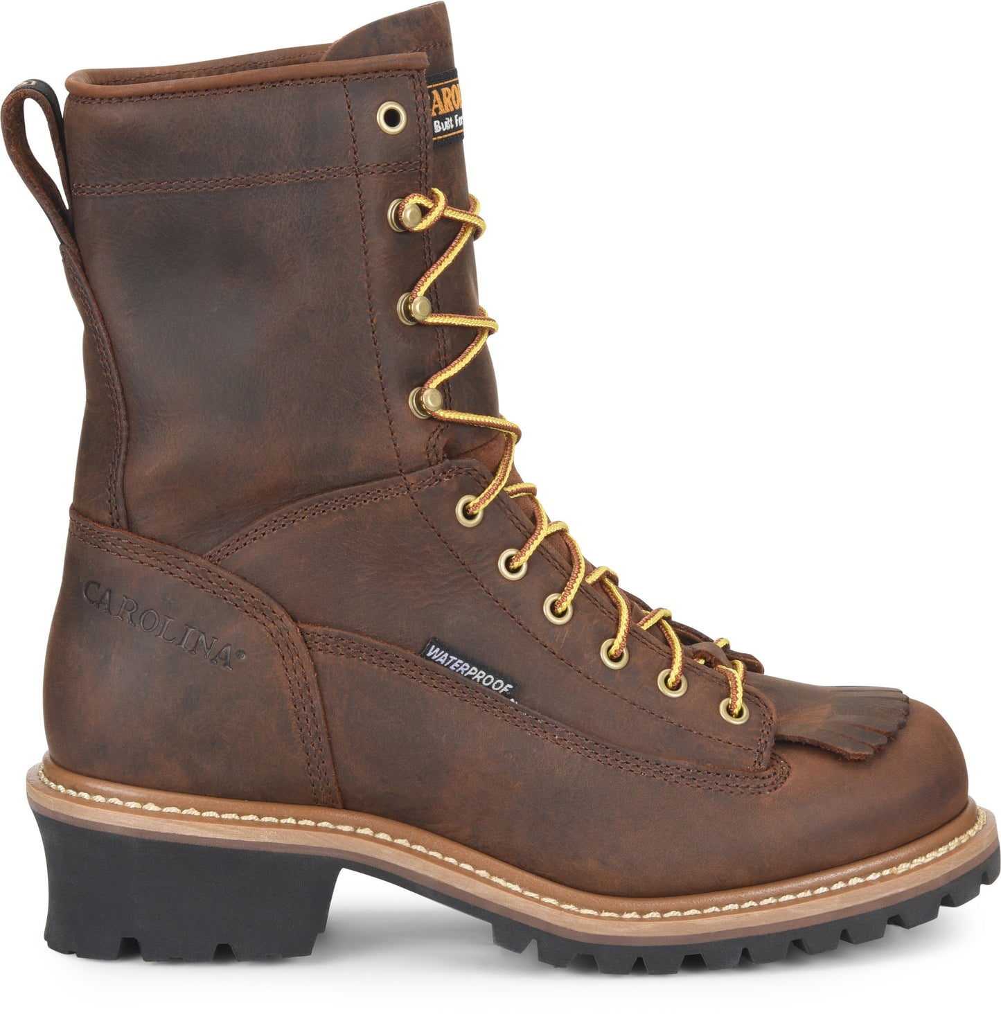 Carolina Boot Spruce 8" Soft Toe Waterproof Logger Dark Brown