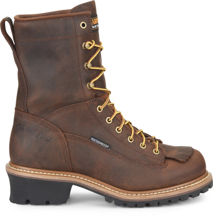 Carolina Boot Spruce 8" Soft Toe Waterproof Logger Dark Brown