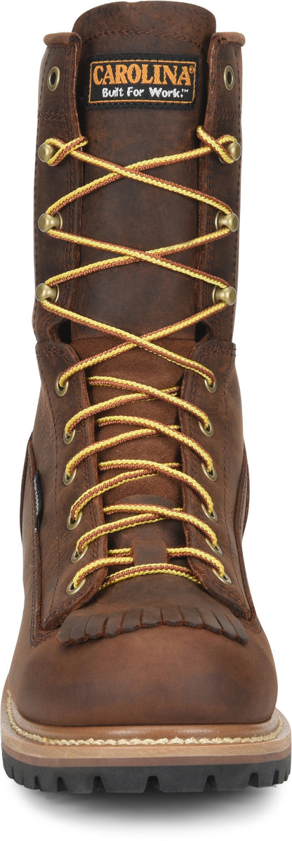 Carolina Boot Spruce 8" Soft Toe Waterproof Logger Dark Brown