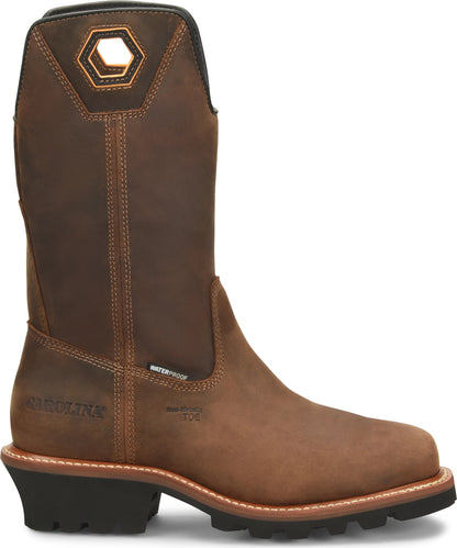Carolina Boot Coppice 12" Wellington Comp Square Toe Logger Dark Brown