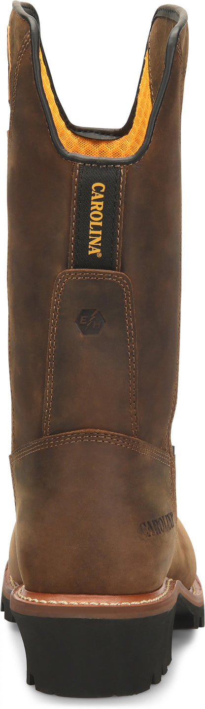 Carolina Boot Coppice 12" Wellington Comp Square Toe Logger Dark Brown