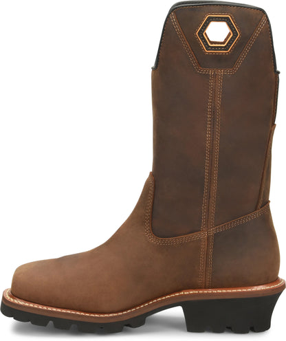 Carolina Boot Coppice 12" Wellington Comp Square Toe Logger Dark Brown